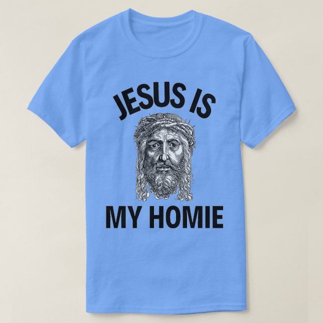 Camiseta Jesus É Meu Pai Jesus É Meu Ficar em casa Engraçad (Frente do Design)