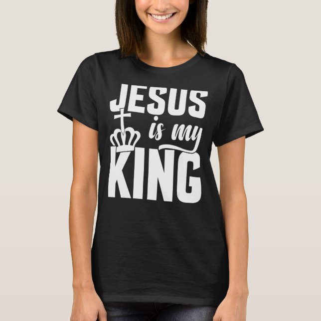 Camiseta Jesus é meu rei cristão (Frente)