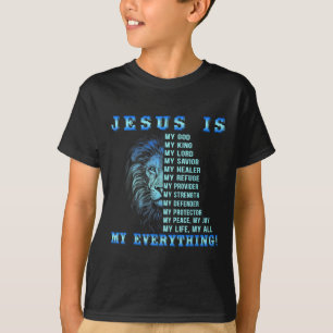Camiseta Jesus é meu rei meu senhor meu salvador é o leão a