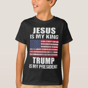 Camiseta Jesus É Meu Rei Trump É Meu Presidente