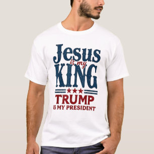 Camiseta Jesus É Meu Rei Trump É Meu Presidente