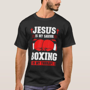 Camiseta Jesus É Meu Salvador Boxing É Minha Terapia