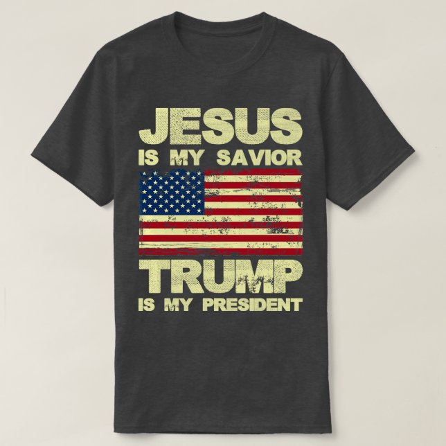 Camiseta Jesus é meu salvador é meu presidente (Frente do Design)
