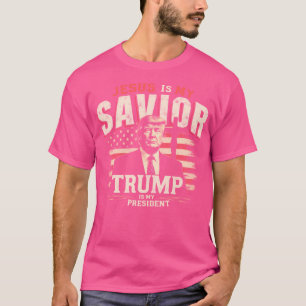 Camiseta Jesus é meu salvador é meu presidente Trump