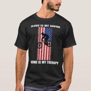 Camiseta Jesus é meu salvador... é minha terapia, nossa ban