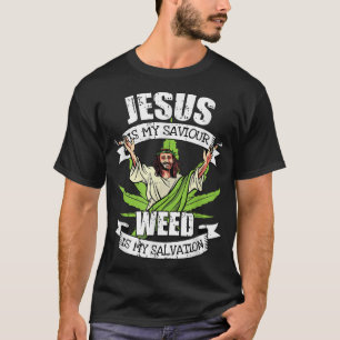 Camiseta Jesus é meu salvador fumando Pote de salvação de e