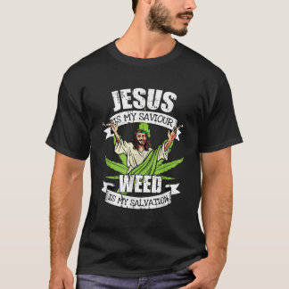 Camiseta Jesus é meu salvador fumando Pote de salvação de e