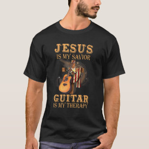 Camiseta Jesus É Meu Salvador Guitar É Minha Terapia 2