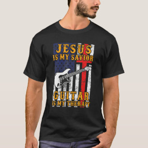 Camiseta Jesus É Meu Salvador Guitar É Minha Terapia 4