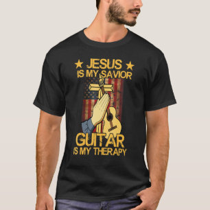 Camiseta Jesus É Meu Salvador Guitar É Minha Terapia 6