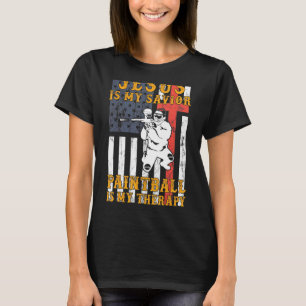 Camiseta Jesus É Meu Salvador Paintball É Minha Terapia Hoo