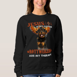 Camiseta Jesus É Meu Salvador Rottweilers É Minha Terapia