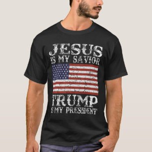 Camiseta Jesus é meu Salvador Trump é meu Presidente