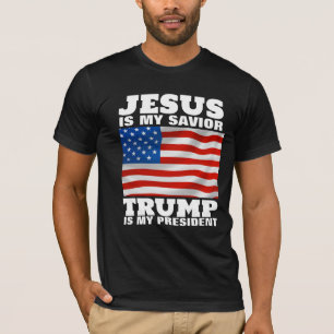 Camiseta JESUS É MEU SALVADOR TRUMP É MEU PRESIDENTE Camise