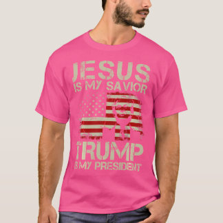 Camiseta Jesus É Meu Salvador Trump É Meu Presidente Trump 
