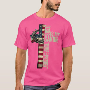 Camiseta Jesus É Meu Salvador Trump É Meu Presidente Votei