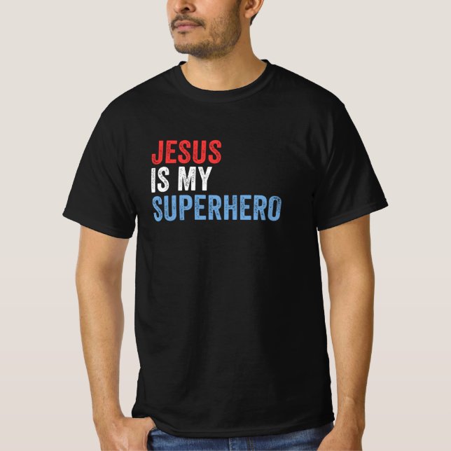 Camiseta Jesus é meu super-herói (Frente)
