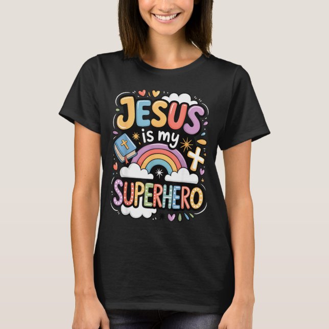Camiseta Jesus É Meu Super-Herói (Frente)