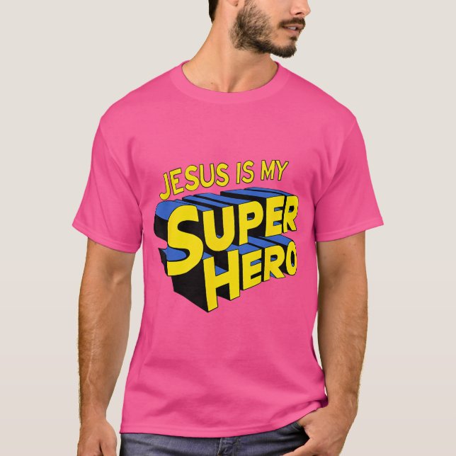 Camiseta Jesus é meu super-herói (Frente)