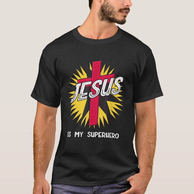 Camiseta Jesus é meu super-herói (Frente)