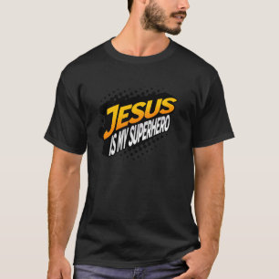 Camiseta Jesus É Meu Super Herói Engraçado Religioso Cristã