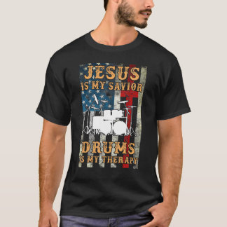 Camiseta Jesus É Meu Tambor De Salvador É Minha Terapia Bat