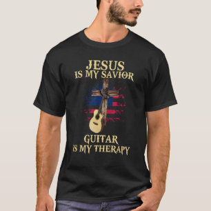 Camiseta Jesus é meu violão salvador é minha terapia atravé