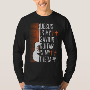 Camiseta Jesus é meu violão salvador é minha terapia cristã
