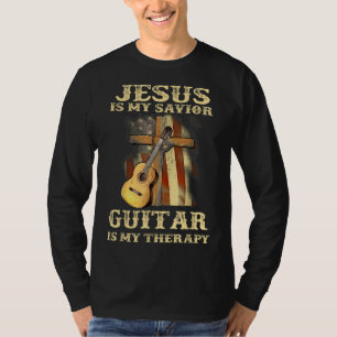 Camiseta Jesus É Meu Violão Salvador É Minha Terapia Engraç