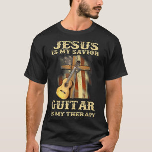 Camiseta Jesus É Meu Violão Salvador É Minha Terapia Engraç