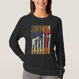 Camiseta Jesus é meu violão salvador é minha terapia Hoodie
