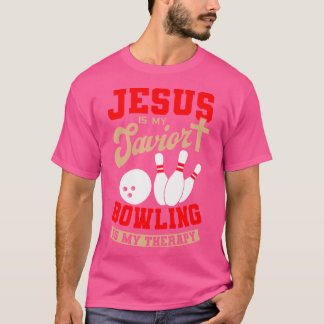Camiseta Jesus é minha Boliche salvadora é minha terapia cr