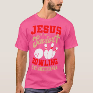 Camiseta Jesus é minha Boliche salvadora é minha terapia cr