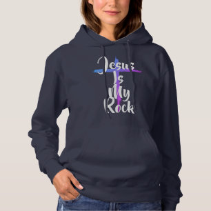 Camiseta Jesus é minha rocha & aquela é como eu rolo o