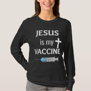 Camiseta Jesus é minha vacina, fé cristã Jesus