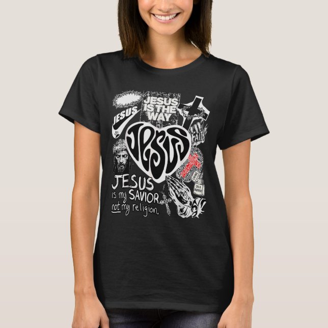 Camiseta Jesus É O Caminho Versículo Bíblico Cristão Fé De  (Frente)