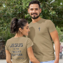 Camiseta Jesus é o Liberdade Cruz Escritura Fé