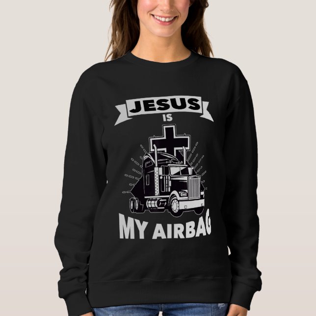 Camiseta Jesus É O Meu Avião, Christian Cross Truck A Condu (Frente)