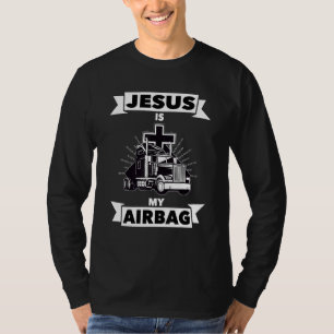 Camiseta Jesus É O Meu Avião, Christian Cross Truck A Condu