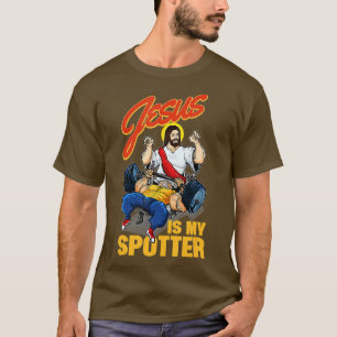 Camiseta Jesus é o meu colega Jesus, construindo o corpo e 
