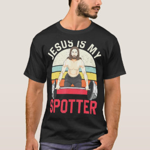 Camiseta Jesus é o meu ginásio de elevação de peso cristão 