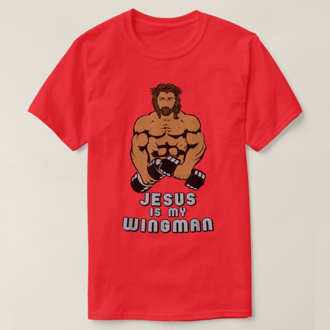 Camiseta Jesus é o meu ginásio do Wingman Workout para Home (Frente do Design)
