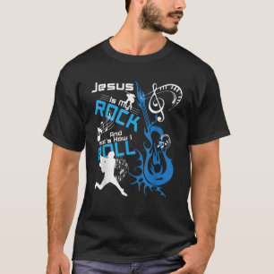 Camiseta Jesus É O Meu Presente De Músico De Rock E Roll