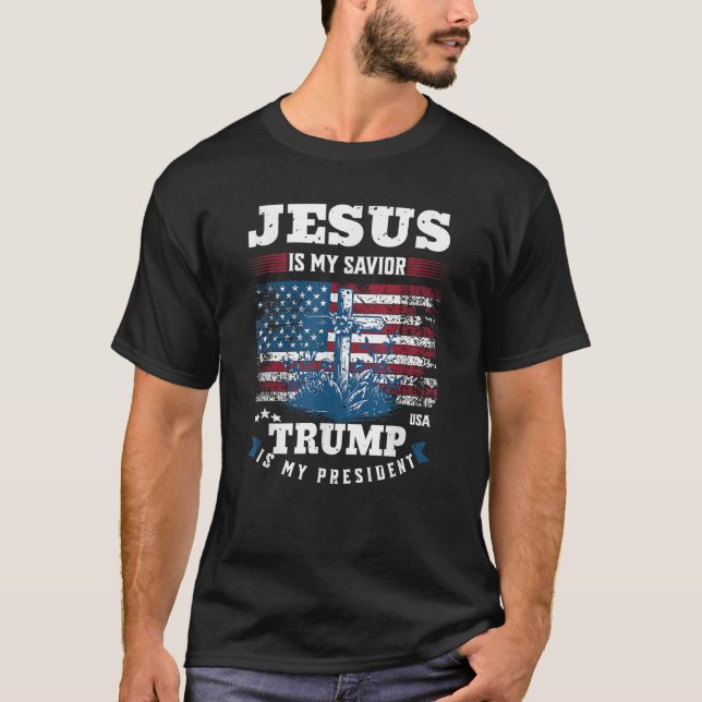Camiseta Jesus é o meu salvador é o meu presidente (Frente)