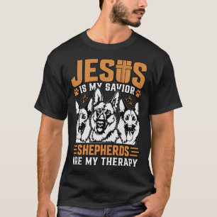 Camiseta Jesus é o meu salvador, os pastores são o meu cão