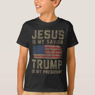Camiseta Jesus é o meu salvador Trump é o meu presidente _1