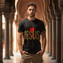 Camiseta Jesus é o Rei Bíblia Cristã Espiritual Para Homens
