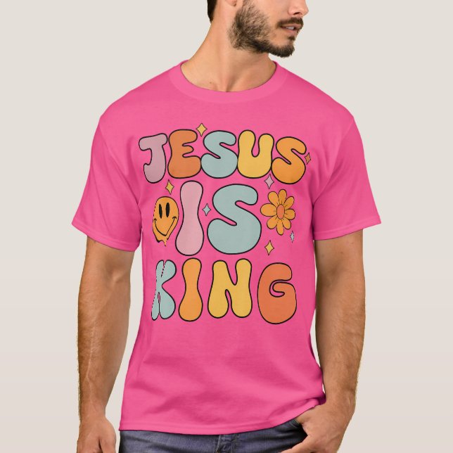 Camiseta Jesus é o rei Groovan cristão. (Frente)
