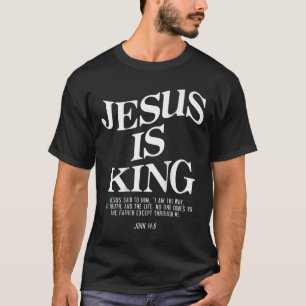 Camiseta Jesus é o rei Jesus João 146 Figurino Cristão (em