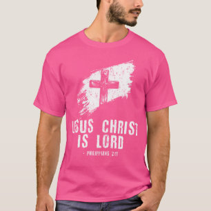 Camiseta Jesus é o Senhor Bíblia Verse Philippians 211 Chri
